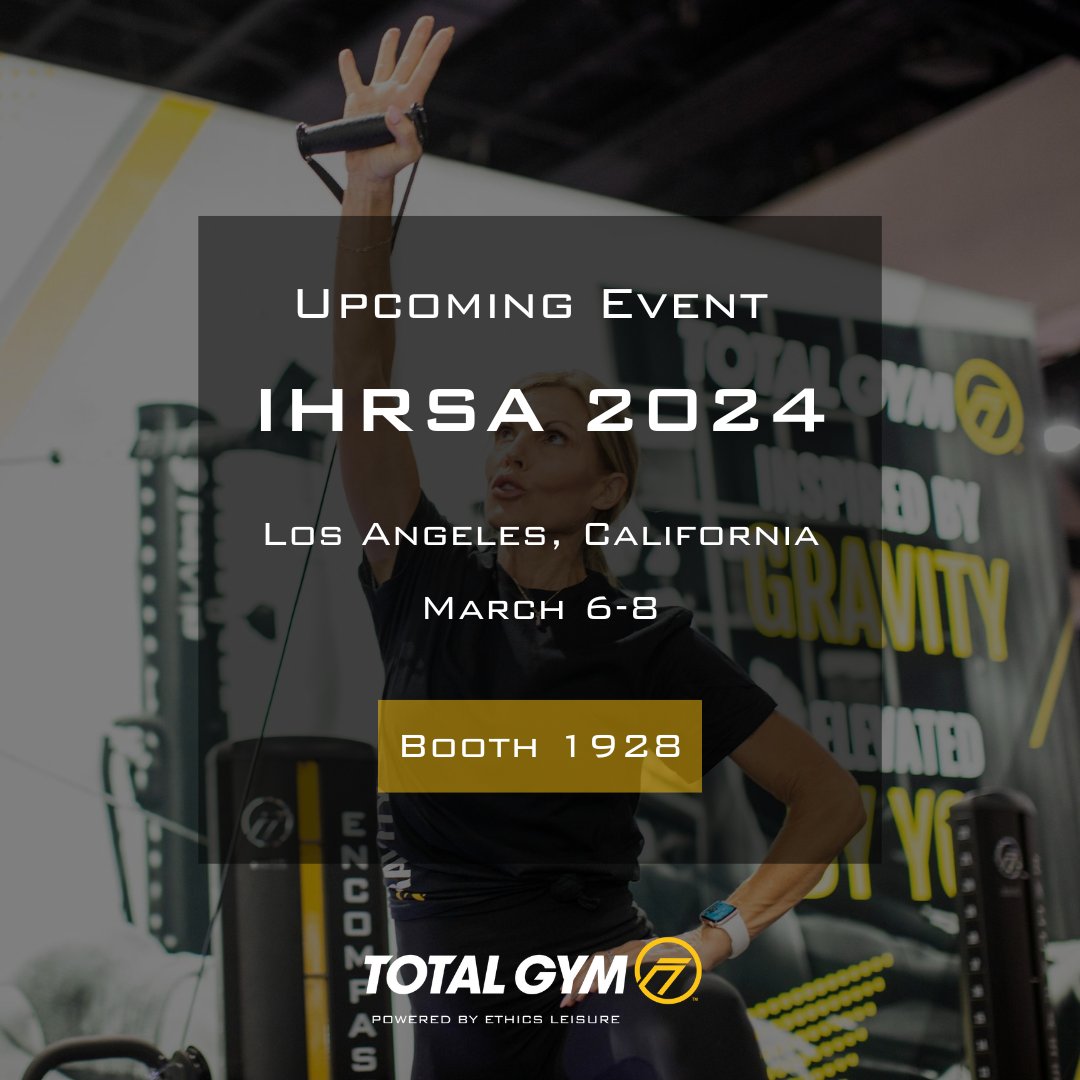 We are attending IHRSA 2024! Drop by our booth (1928) to be greeted by our amazing Total Gym Team on March 6th - 8th!✅ Click the link below to find out more🔗 zurl.co/kq1C #fitnessmotivation #fitnessadict