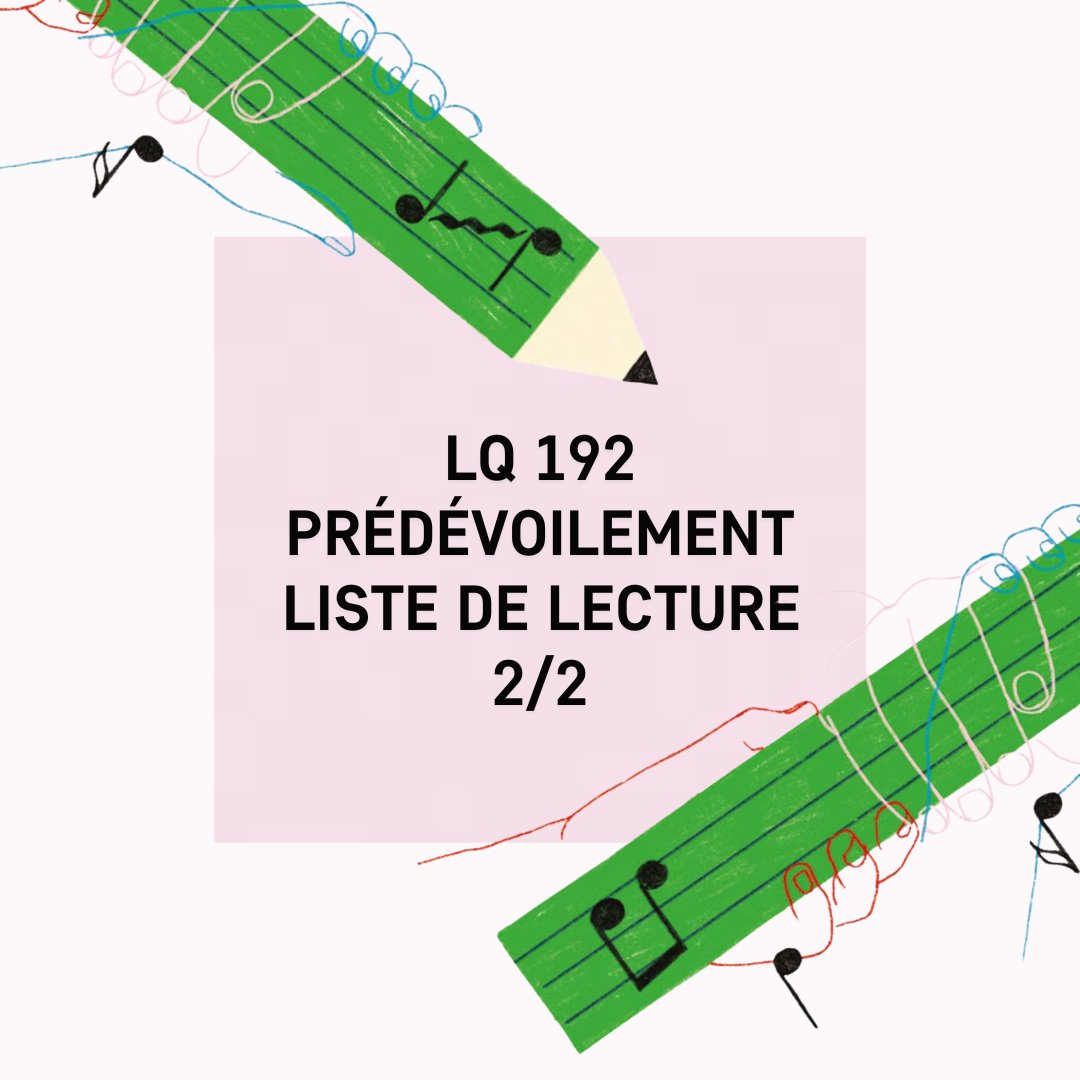 LQ 192 | PRÉDÉVOILEMENT 2/2

🎵Plus qu'une semaine avant de connaître la thématique de notre numéro de mars! En attendant, plongez-vous dans la deuxième partie de notre liste de lecture musicale et imprégnez-vous de l'univers du dossier ---&gt;
l8r.it/qA33