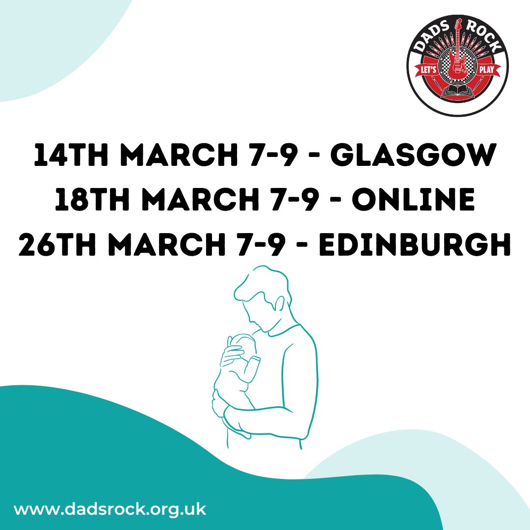 Are you becoming a Dad soon? Join us for Dads Antenatal to learn about nappies, sleep routines and other practical skills 🤟14th March - Glasgow - lght.ly/67n23d 💬18th March - Online - lght.ly/5d1b3i3 😀26th March - Edinburgh - lght.ly/l4eofje
