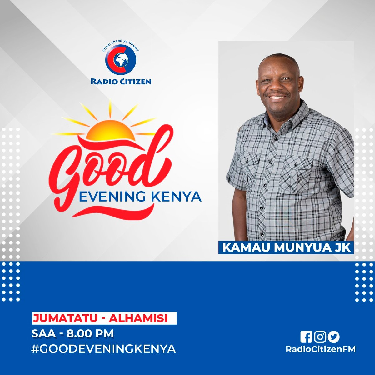 Jizee,karibu ndani ya #GoodEveningKenya na kama ilivyo ada yetu tunajadili maswala yote yanayotuhusu.Je,Unatupata ukiwa wapi?

#GoodEveningKenya
#RadioNumberOne