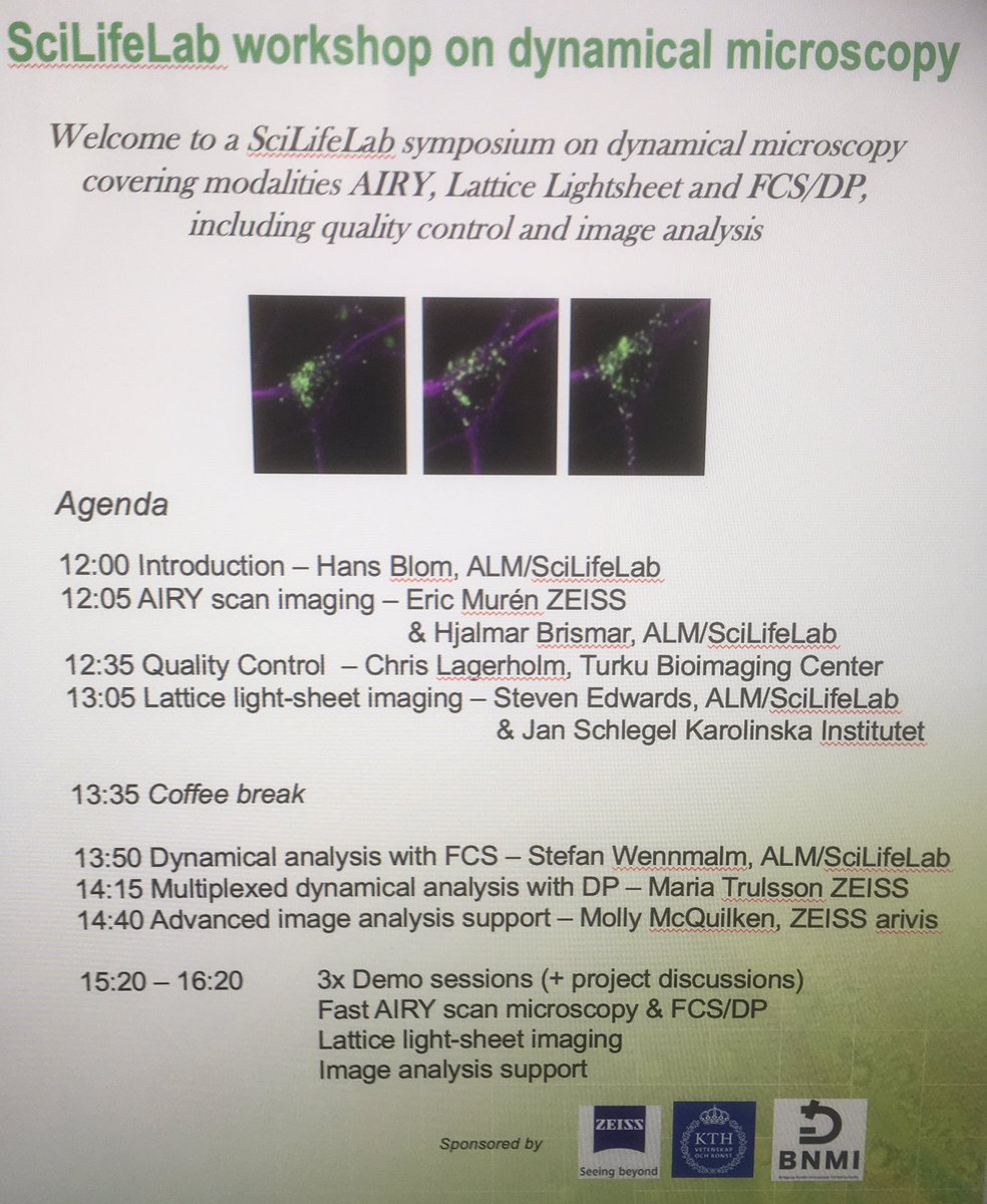 Great fun running todays Dynamical Microscopy symposium with Zeiss.