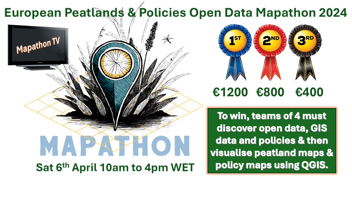 Please register for the European Peatlands and Policies Open Data Mapathon at: eventbrite.ie/e/european-pea… #peatlandsmatter @WaterLANDS_EU @CarePeat @multipeat