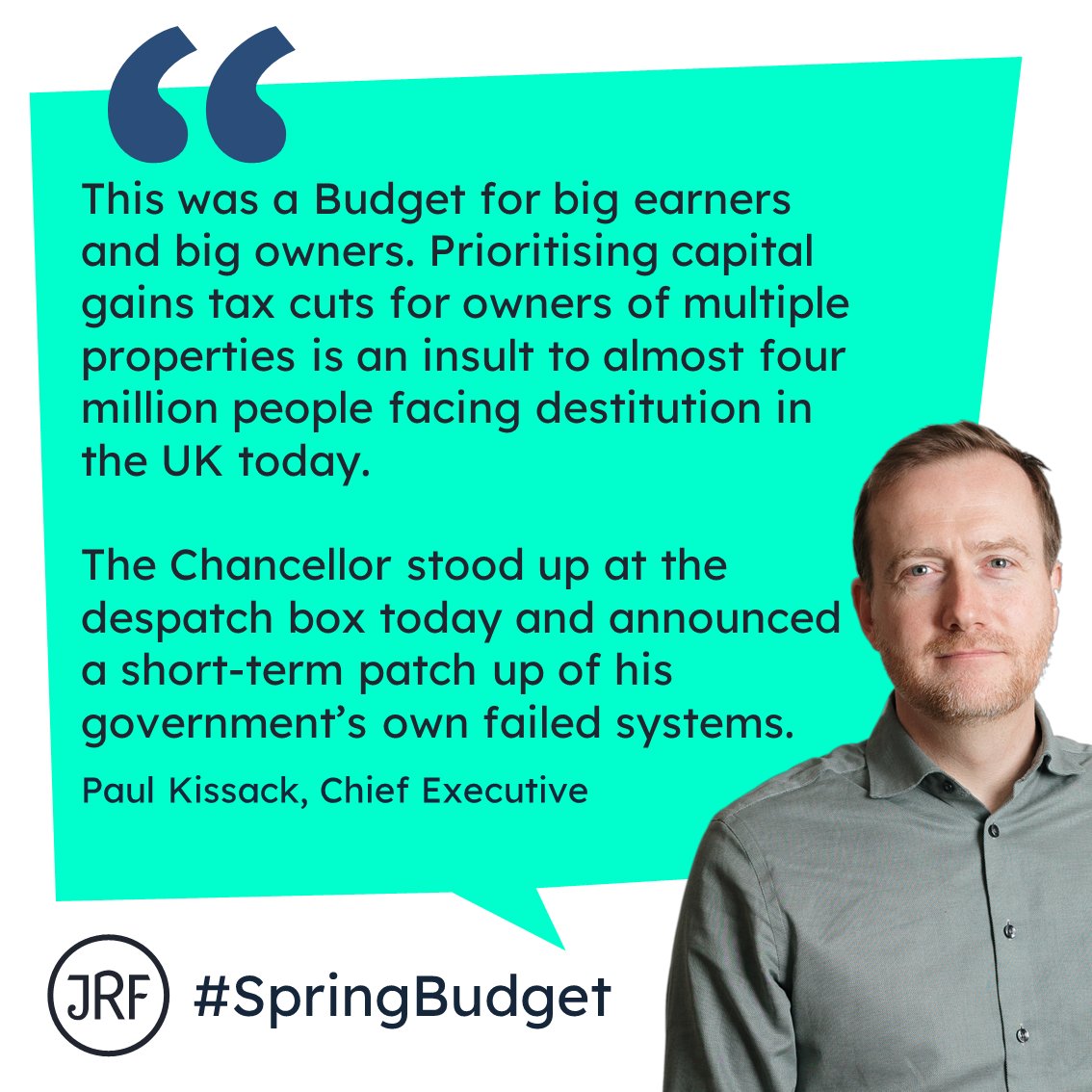 💼 This budget will benefit households with larger incomes, leaving the poorest in society short of the essentials when they needed supporting the most. 🗣️Our Chief Executive @PaulKissack on the decisions made in today's #Budget2024 🔽
