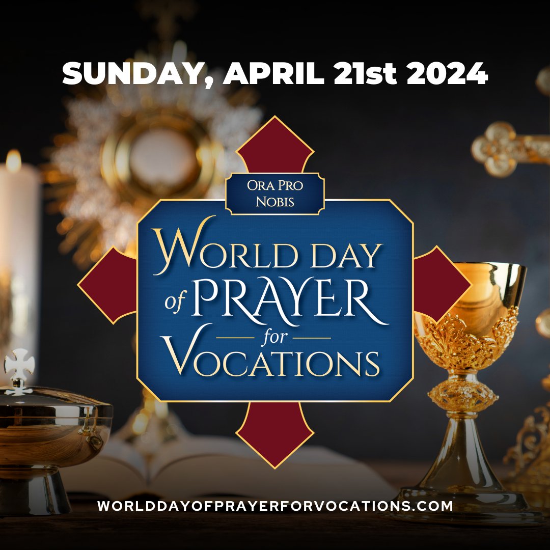 Save the date: World Day of Prayer for Vocations is Sunday, April 21st! 📆🙏

#sfpriest #worlddayofprayerforvocations #prayforvocations
