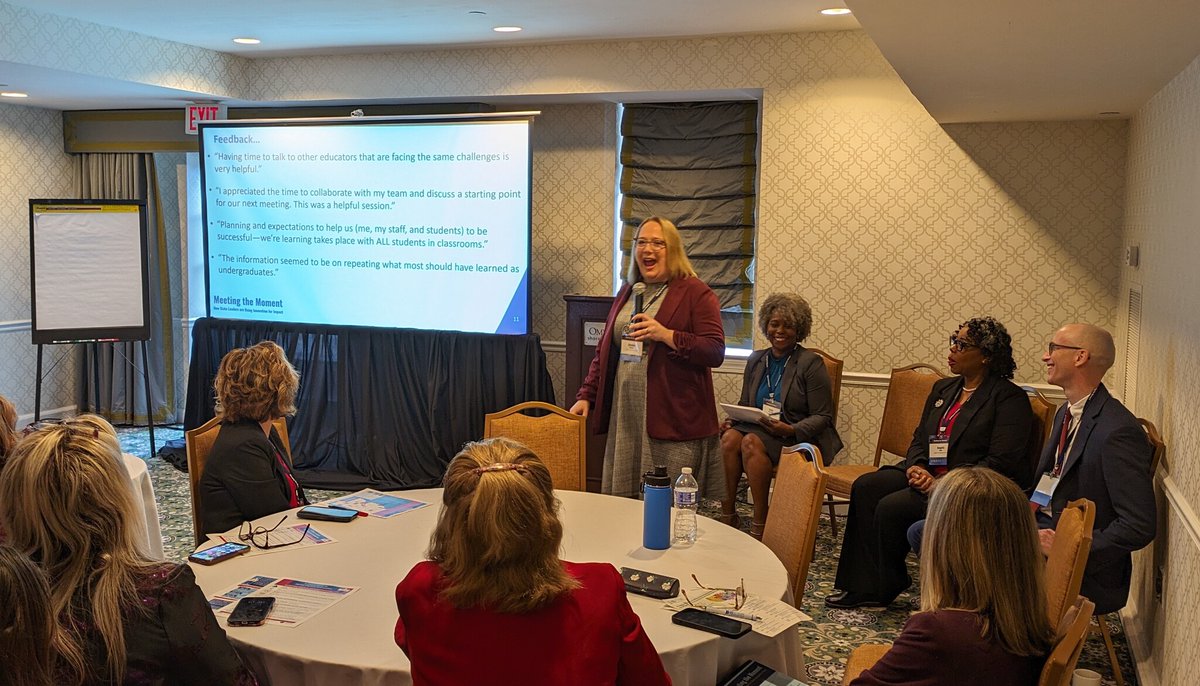 Excited to present alongside Dr. Robertson of @MissDeptEd at #MeetTheMoment about our partnership to support schools identified for improvement to implement High-Leverage Practices for Students with Disabilities.