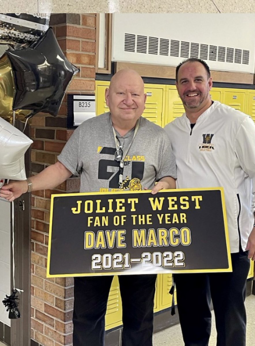 Rest in Peace Dave! You will always be remembered for your passion and pride for Joliet West! We appreciate all your hard work during the school day and at after school events! Your Tiger Pride lives on! 🖤💛