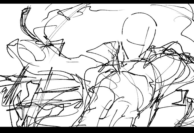 #このタグを見た人はラフ画とその完成絵を見せる 
グチャア…… 