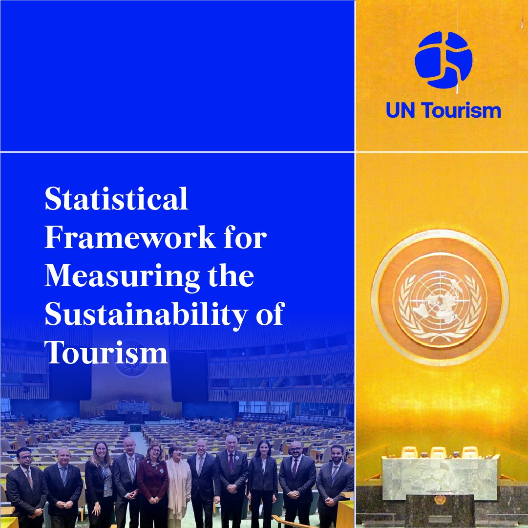 UN Tourism's groundbreaking Statistical Framework for Measuring the Sustainability of Tourism has been adopted by the UN Statistical Commission. This marks a historic milestone in global efforts towards sustainable tourism🌟 🔗 unwto.org/news/un-adopts…