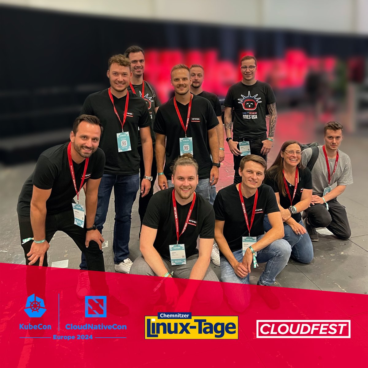 Got your tickets? 😏🎫 Join us at @KubeCon_ , @clt_news , and @cloudfest for some exciting networking opportunities with our team. We can’t wait to meet up with some of you!🚀 #Hetzner KubeCon: Pavillon 7, Hall 7.2, J22 | Paris CLT: TU Chemnitz CloudFest: R35 | Europa-Park, Rust