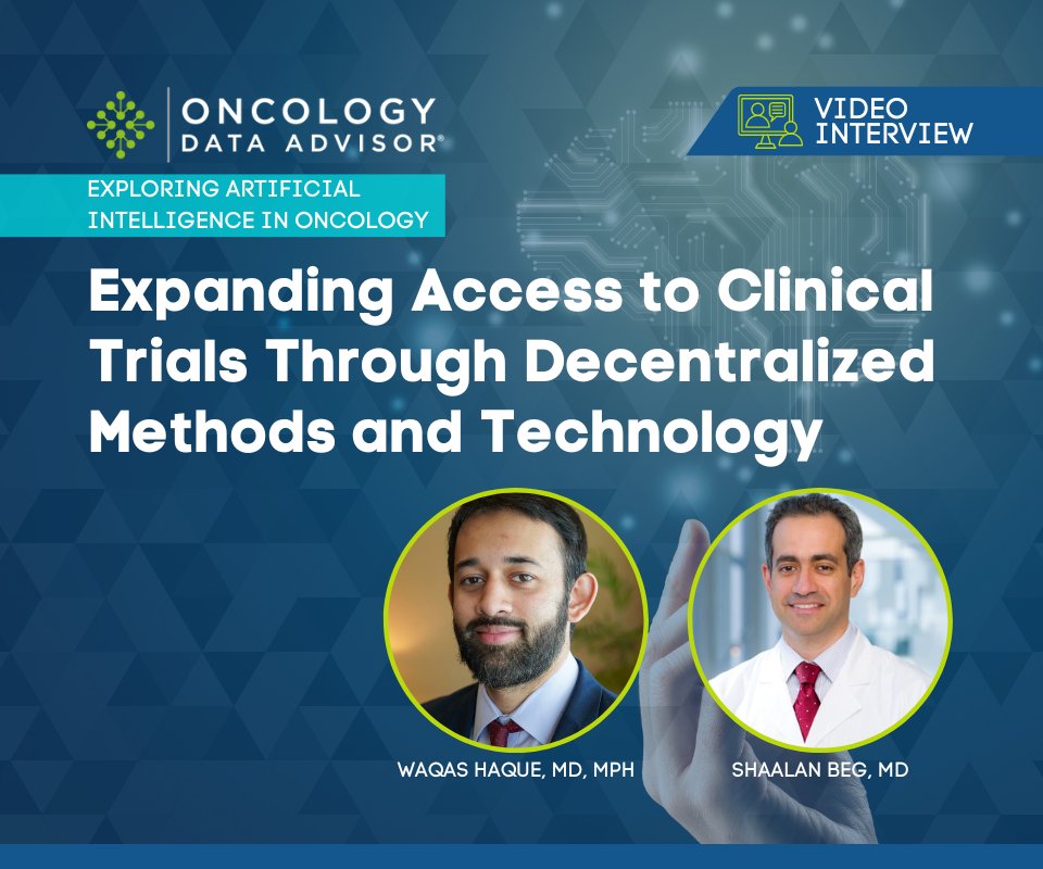 Oncology Data Advisor (@oncdata) on Twitter photo In episode 3 of our #AI series, <a href="/WaqasHaqueMD/">Waqas Haque</a> speaks with Dr. <a href="/ShaalanBeg/">Shaalan Beg MD MBA FASCO</a>, who is spearheading efforts to #decentralize #ClinicalTrials in #oncology and expand access for eligible patients.
Watch the video: oncdata.com/news/expanding…
Listen to the podcast: oncdata.com/news/expanding… In episode 3 of our #AI series, <a href="/WaqasHaqueMD/">Waqas Haque</a> speaks with Dr. <a href="/ShaalanBeg/">Shaalan Beg MD MBA FASCO</a>, who is spearheading efforts to #decentralize #ClinicalTrials in #oncology and expand access for eligible patients.
Watch the video: oncdata.com/news/expanding…
Listen to the podcast: oncdata.com/news/expanding…