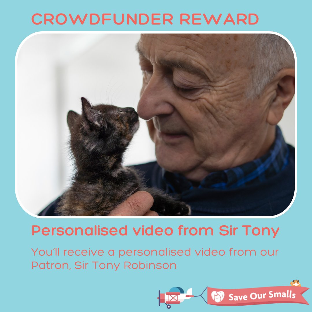 Receive a personalised video 📸 from our Patron, Sir Tony Robinson (plus all previous reward tiers) by donating £250 and claiming our 'Personalised video from Sir Tony Robinson' reward. There are only 2 left so don't delay! 🤩 Get involved here ➡ crowdfunder.co.uk/p/saveoursmalls