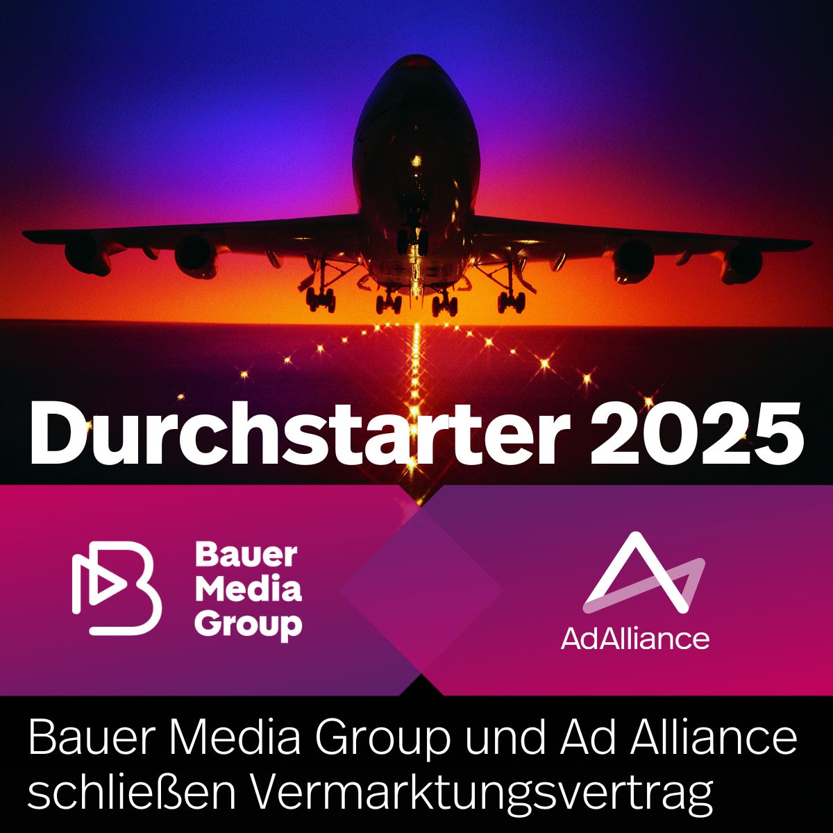 Ad Alliance (@adalliancede) on Twitter photo Unser Ziel ab 1. Januar 2025: Gemeinsam mit <a href="/bauermedia_GER/">Bauer Media Group Deutschland</a> noch mehr #Wirkung 🎯 für den Markt zu generieren sowie unseren One-Stop-Shop 🏪 für #Kommunikationslösungen weiter auszubauen.
Mehr Infos 👉🏻 ow.ly/yEGf50QMpgK Unser Ziel ab 1. Januar 2025: Gemeinsam mit <a href="/bauermedia_GER/">Bauer Media Group Deutschland</a> noch mehr #Wirkung 🎯 für den Markt zu generieren sowie unseren One-Stop-Shop 🏪 für #Kommunikationslösungen weiter auszubauen.
Mehr Infos 👉🏻 ow.ly/yEGf50QMpgK