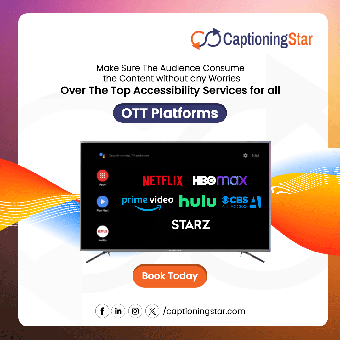 captioningstar's tweet photo. Facilitate your audience with the right accessibility solution, making their subscription worth every penny. Offering all kinds of Accessibility Services in an affordable range.
Visit: https://t.co/CAclccoICu
#disney+ #apple+ #hulu #mubi #primevideo #netflix #ott https://t.co/9vqQdfhXA3