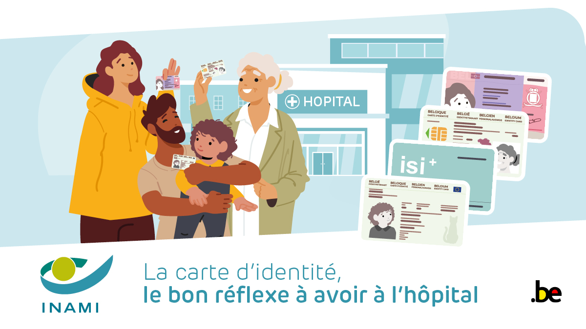Une admission à l’hôpital ? Une urgence médicale ? Un rendez-vous chez le médecin ? Prenez votre carte d'identité et celle de vos enfants avec vous à l’#hôpital. 🏥 Cela facilite votre accueil et peut aussi vous éviter d'avancer une grande partie des frais médicaux.