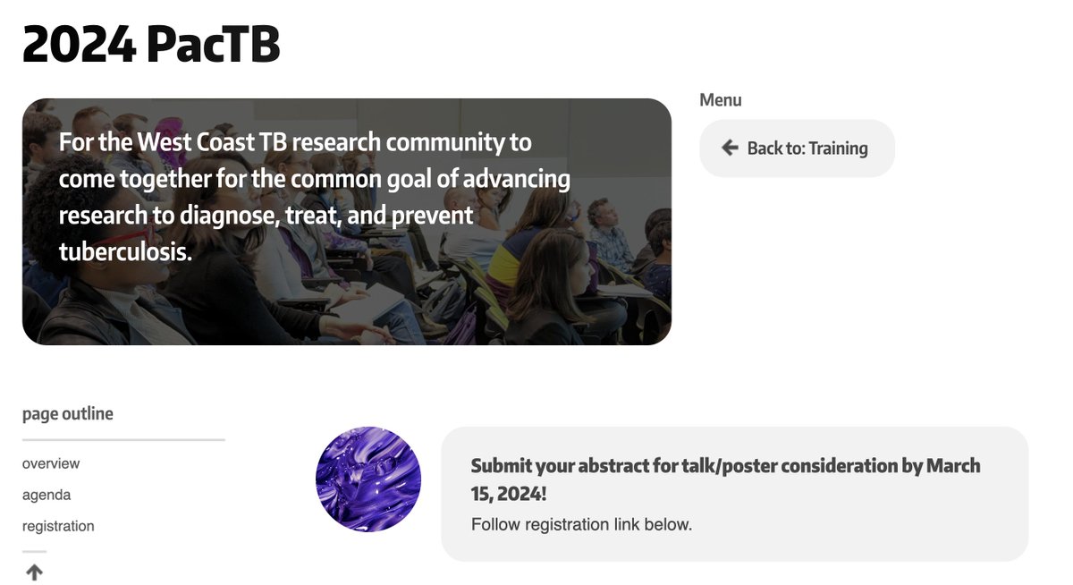 ProfTanya13's tweet image. Are you on the West Coast? Do you work on TB? Come to the PacTB meeting in May! seatrac.uw.edu/training/pactb