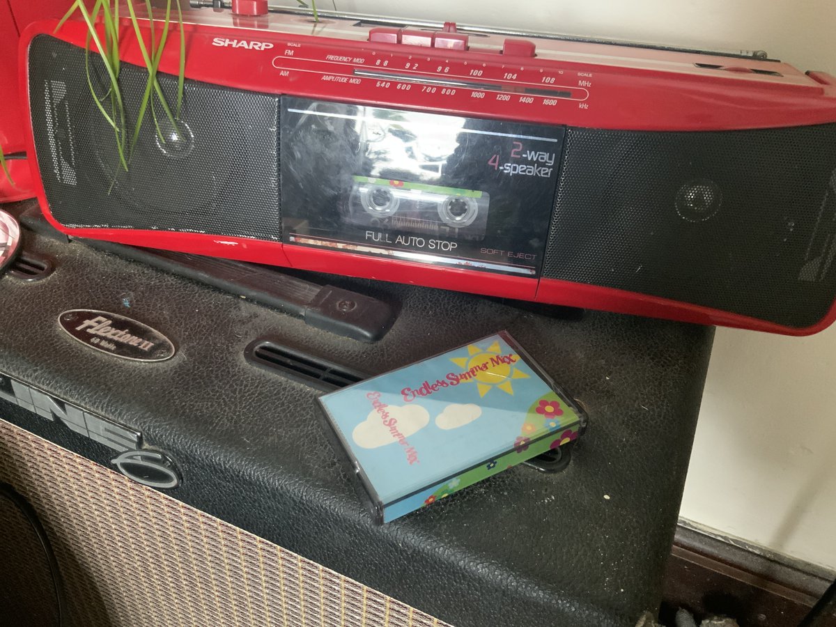 WFH: I’m not procrastinating, it’s just that today was absolutely the right time for me to get this tape player working so I could listen to the ‘Endless Summer Mix’ I made in 1999.