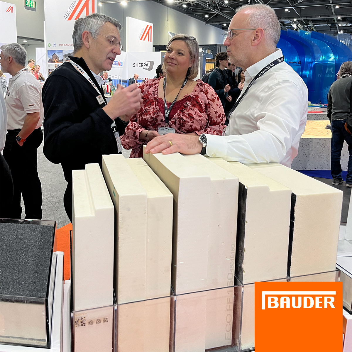 Our Technical Director, Nigel Blacklock shared the launch of BauderECO FF insulation with Hardy Giesler, CEO of the @BBACerts and Katy Roberts, Head of Marketing for the BBA at @FuturebuildNow Learn how we are revolutionising our PIR insulation 👉 bit.ly/3uXvTSs