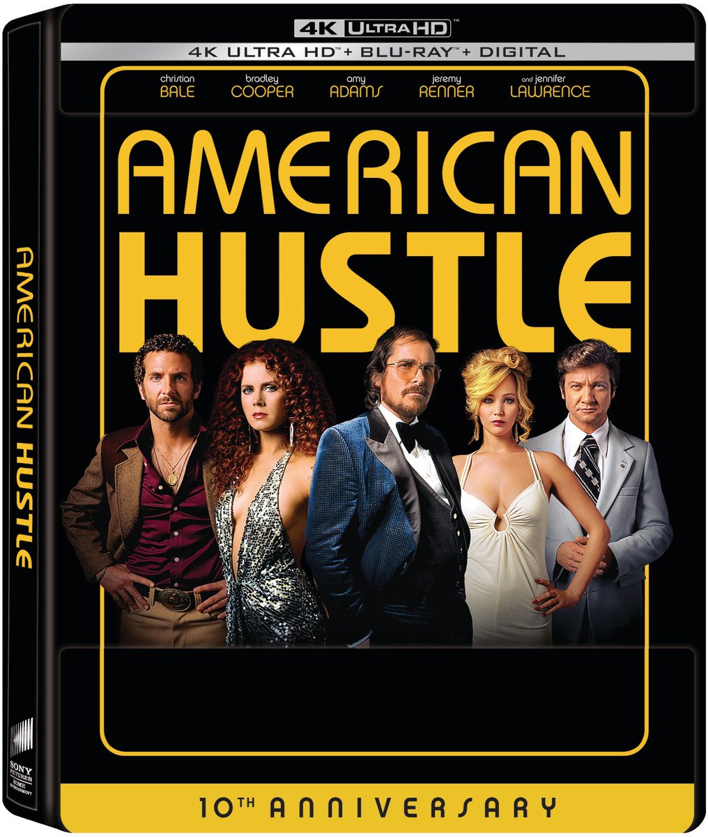 David O. Russell's American Hustle turns 10 this year. As such it will be getting a Limited Edition 4K UHD SteelBook release on May 21. Dolby Vision HDR and Atmos audio. Pre-order to come. @UltraHDBluray #4kultrahd