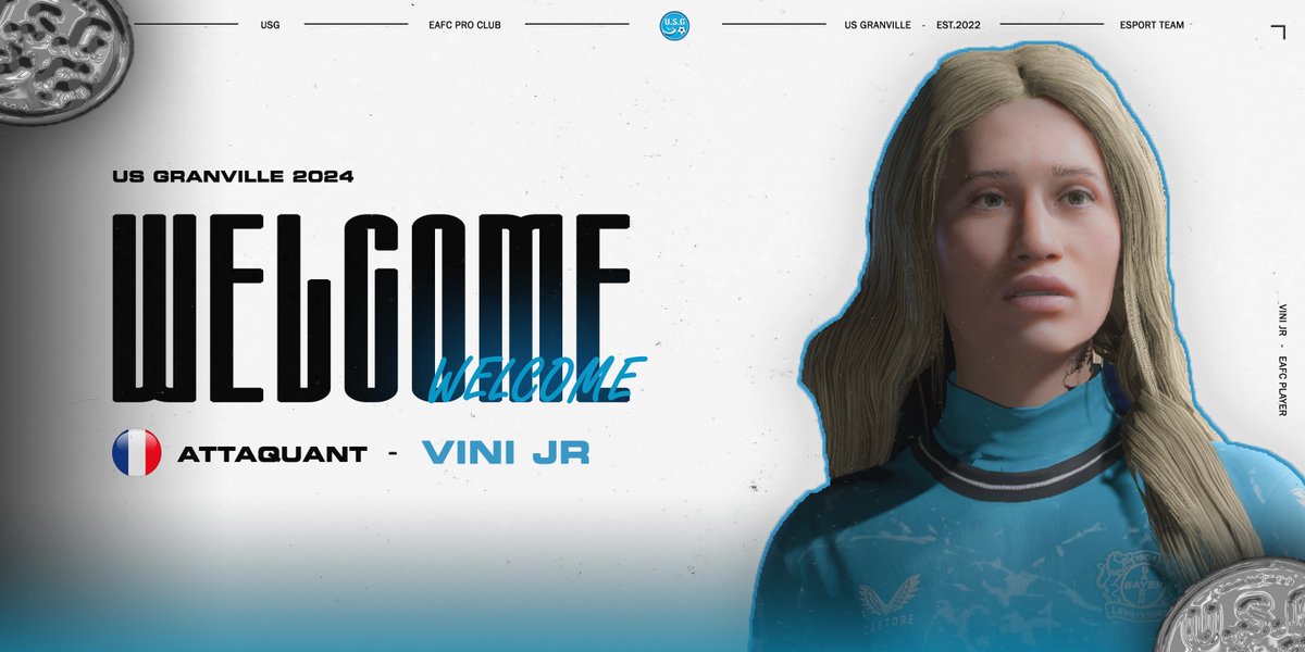 🔥 Nouvelle Recrue 🔥

Bienvenue Vini Jr, même si tu ressembles plus à Louis XVI qu'à Vinicius 😅

Joueur très prometteur qui respire le football, et nous espérons voir réaliser de grandes choses. Bonne chance à toi !

#AllezGranville 🔵⚪️