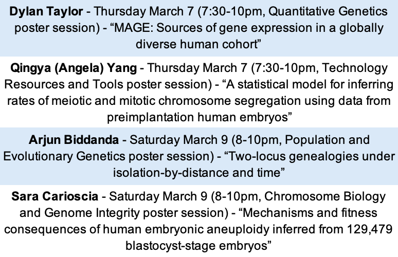 Rajiv McCoy (@rajivmccoy) on Twitter photo Several of my lab members are headed to #TAGC24 this week. I hope it's a great meeting. Please check out their posters! <a href="/tlrdln22/">Dylan Taylor</a> @aabiddanda <a href="/saracarioscia/">Sara Carioscia</a> Several of my lab members are headed to #TAGC24 this week. I hope it's a great meeting. Please check out their posters! <a href="/tlrdln22/">Dylan Taylor</a> @aabiddanda <a href="/saracarioscia/">Sara Carioscia</a>
