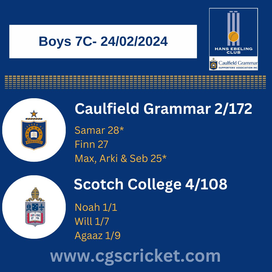 Caulfield Grammar School Cricket tweet media