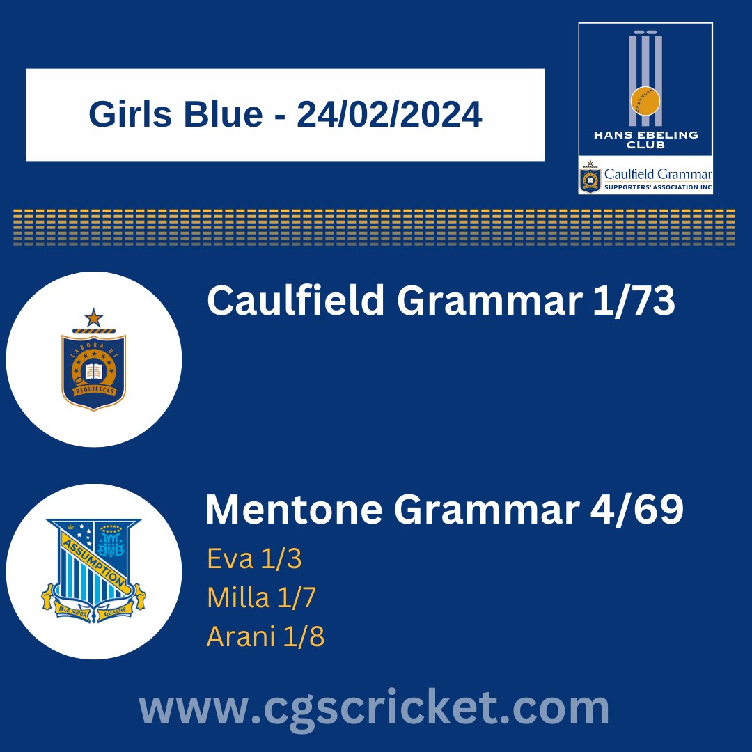 Caulfield Grammar School Cricket tweet media