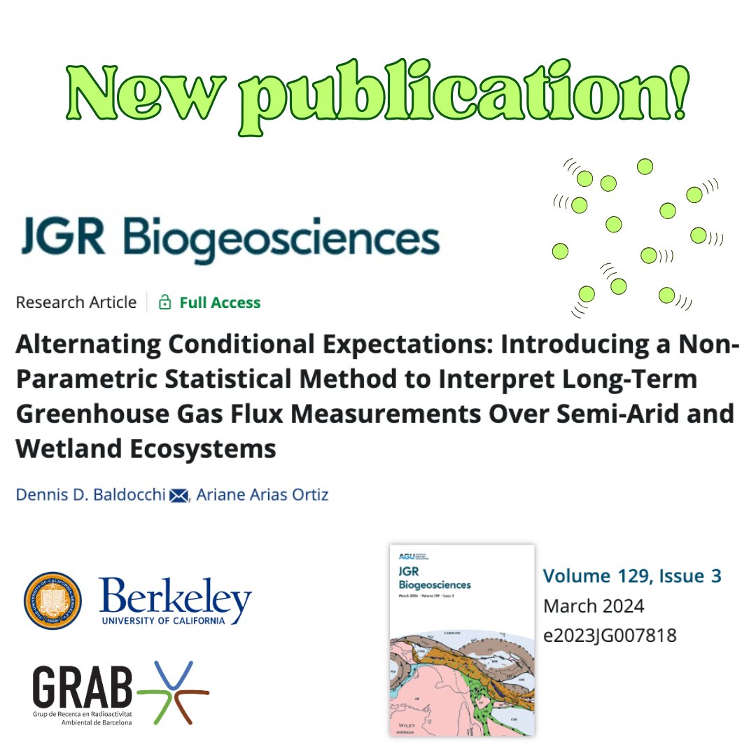 GRAB - UAB (@grabuab) on Twitter photo Nova publicació!🌱<a href="/arianearias/">Ariane Arias-Ortiz</a>
'Alternating conditional expectations: Introducing a non-parametric statistical method to interpret long-term greenhouse gas flux measurements over semi-arid and wetland ecosystems'
onlinelibrary.wiley.com/share/author/V… Nova publicació!🌱<a href="/arianearias/">Ariane Arias-Ortiz</a>
'Alternating conditional expectations: Introducing a non-parametric statistical method to interpret long-term greenhouse gas flux measurements over semi-arid and wetland ecosystems'
onlinelibrary.wiley.com/share/author/V…