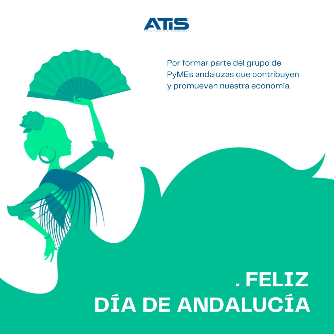 Atisoluciones's tweet image. ¡Feliz Día de Andalucía! 💚  Hoy honramos nuestra identidad andaluza mientras avanzamos en la tecnología. Estamos orgullosos de formar parte del más de medio millón de PyMEs que promueven el desarrollo económico y la generación de empleos 💪🏼 #28F #InTechWeTrust #pymes #Andalucía