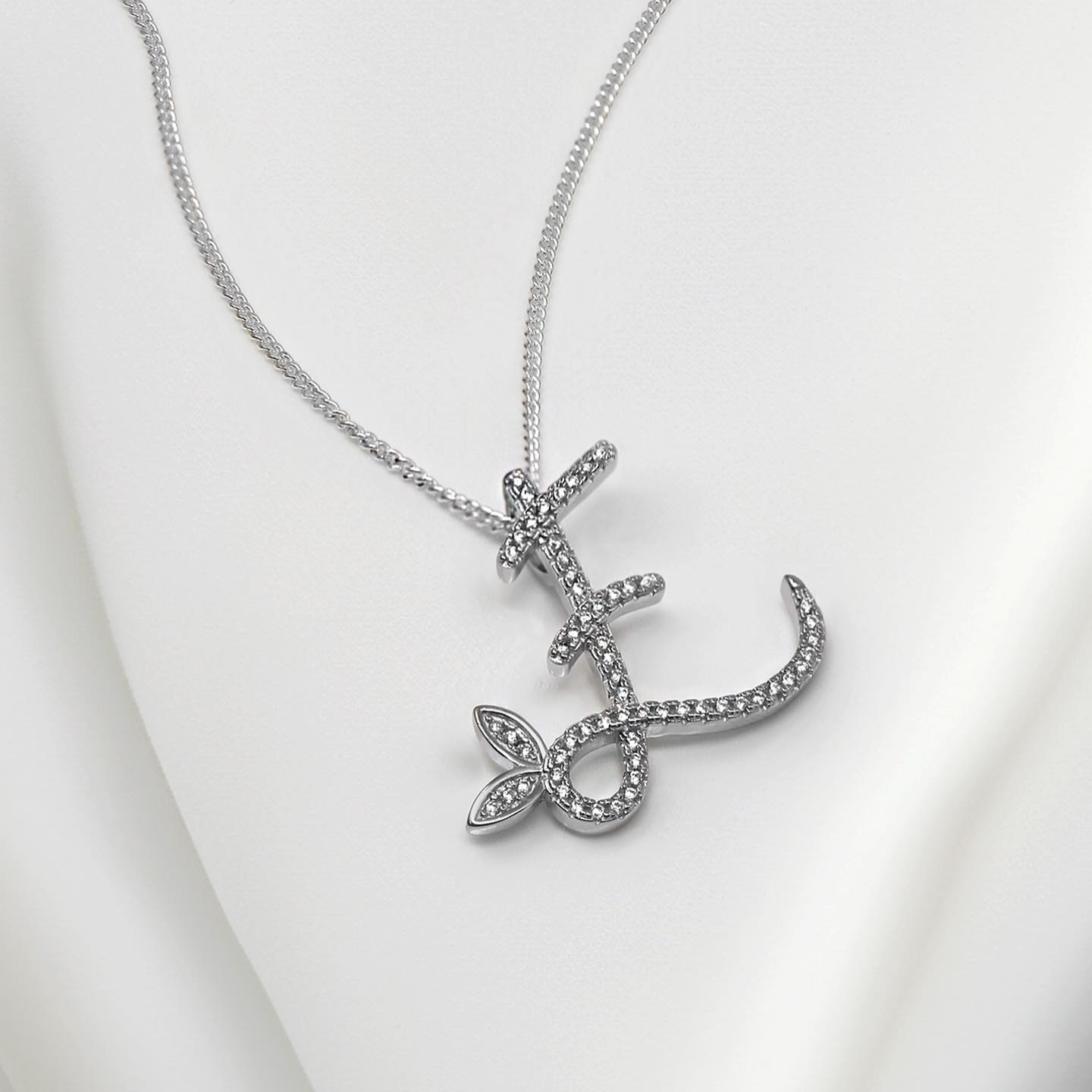Say it with cheap diamonds initial necklace