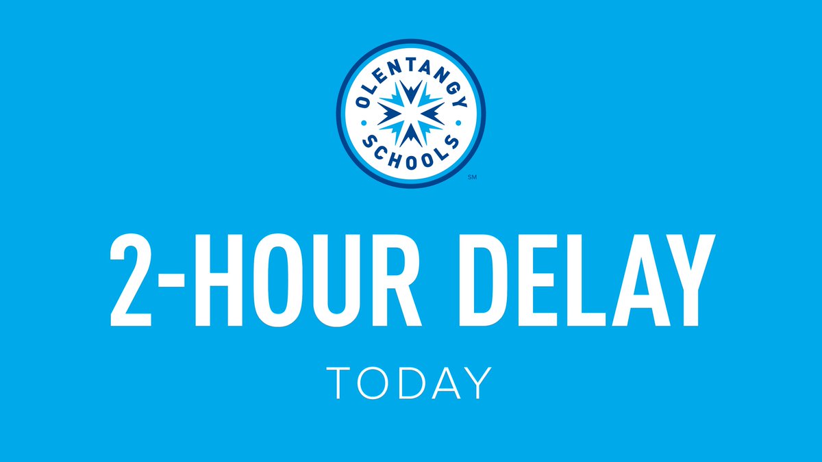 Due to the inclement weather, all Olentangy schools and buses will operate on a two-hour delay today, Wednesday, February 28, 2024. In addition, all morning preschool classes are canceled.