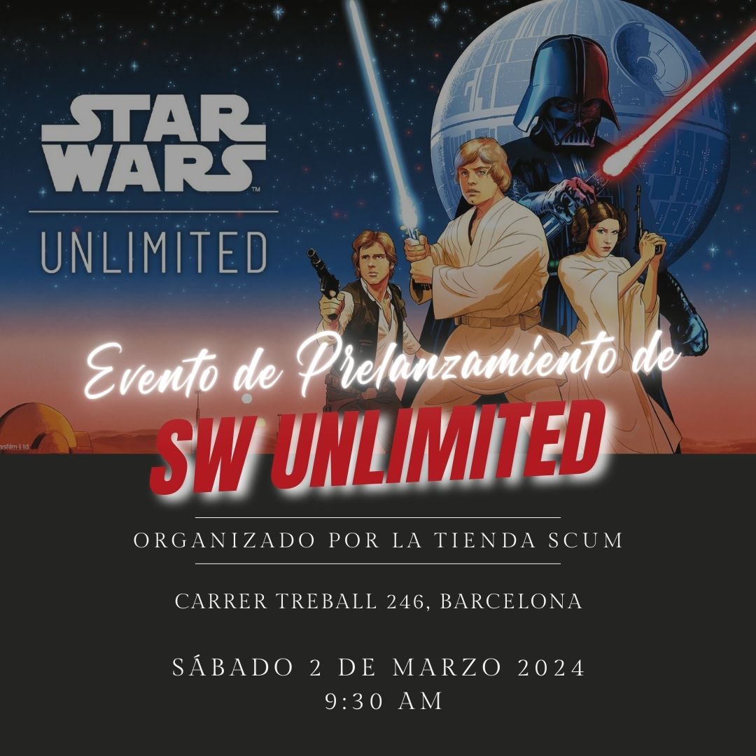 Para participar, adquiere el pack de presentación de SW Unlimited en nuestra tienda (enlace en la bio) y únete al grupo de WhatsApp enviando un mensaje al +34 601277990. ¡Las inscripciones son gratuitas!

#SWUnlimited #Presentación #Torneo #LaTiendaScum #Inscripciones