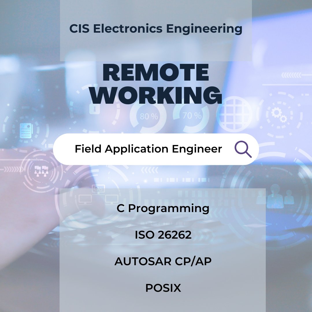 We're looking for a #FieldApplicationEngineer to join a project with a German company. #RemoteWork possible. Contact Brian Cassoli on brianc@cis-ee.com for more details.