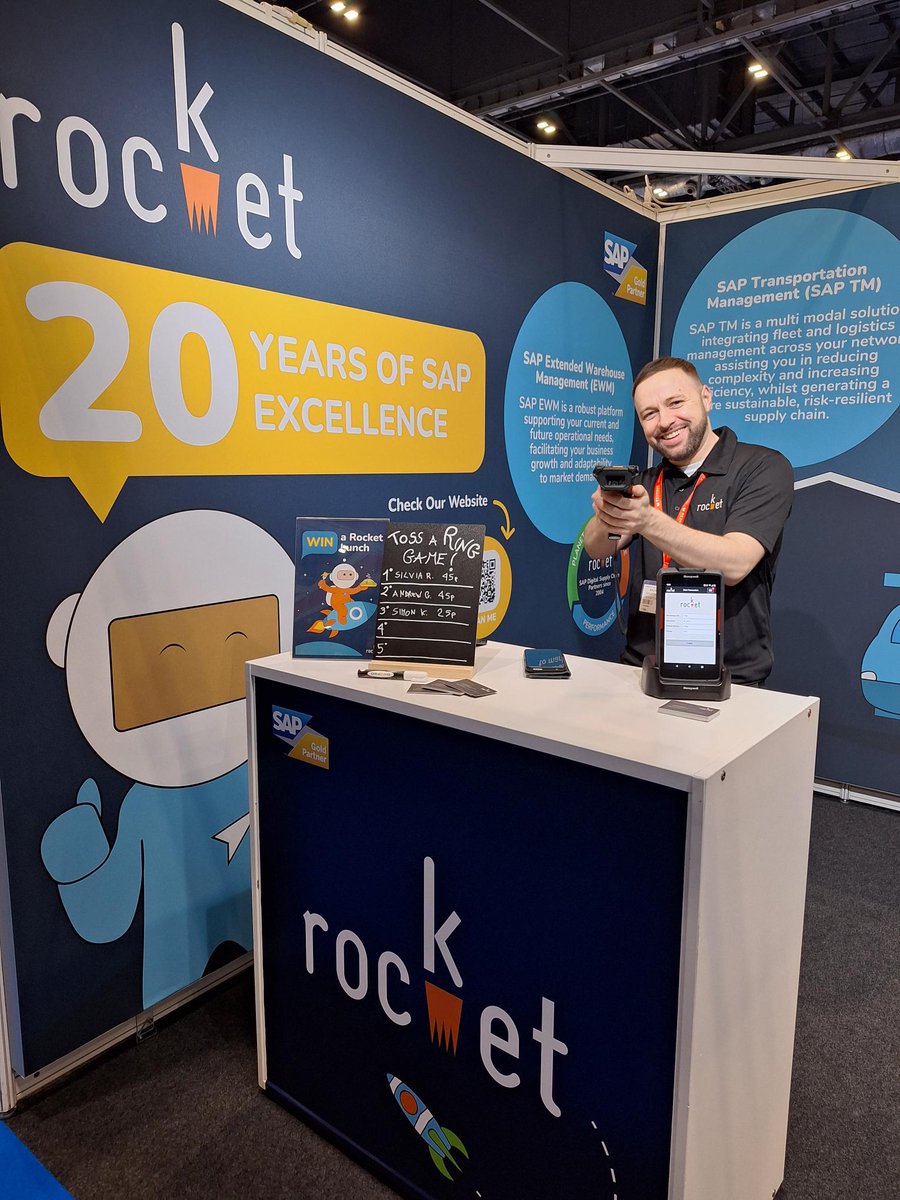 📲Discover Rocket Mobile, Logics, and Lens to enhance your #SAP Supply Chain with us! Meet our exceptional team at @RetailSCL Expo 🚀 Come and visit us at stand SC2950 today, 28th February! Or book a call here 👉hubs.ly/Q02msWW90 #RetailSCL #dsc
