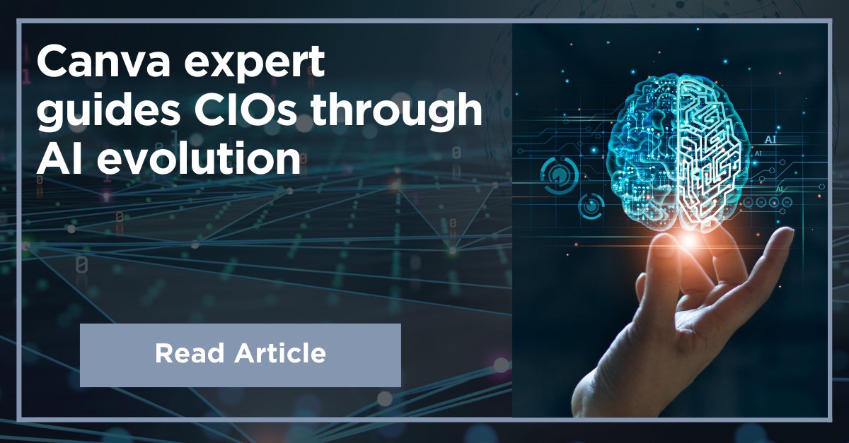 Duncan Clark at @Canva, discusses the strategies CIOs can put in place to thrive with the evolution of AI. 
“This year presents an opportunity for CIOs to become agents of change by implementing efficient technology powered by AI”

Full article:
intelligentcio.com/eu/2024/02/26/…