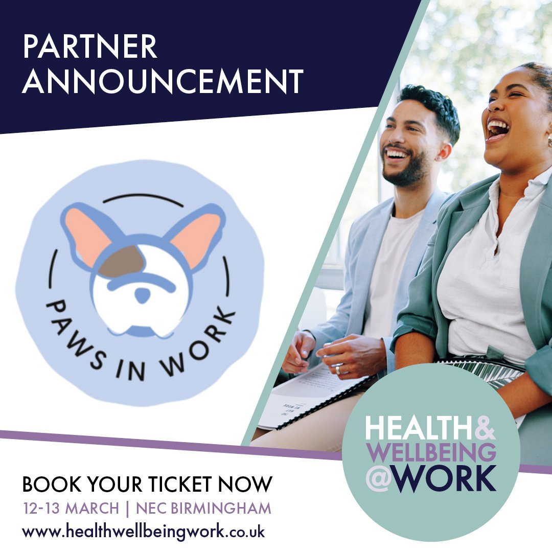 We're extremely excited to be working with @PawsinWork on our new for 2024 Puppy Therapy space. To learn more visit: healthwellbeingwork.co.uk/whatson Register now to join us on the 12-13 March! healthwellbeingwork-2024.reg.buzz/social #HWW2024 #PawsinWork #PuppyTherapy #MentalHealth