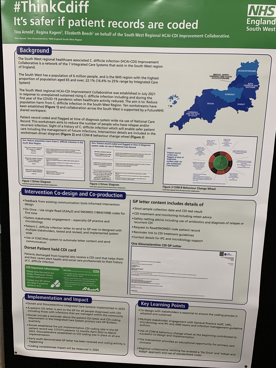 #ThinkCdiff ⁦@NHSSW⁩ Improvement Collaborative sharing one of the work-streams at ⁦@PublicHealthW⁩ conference ⁦@NHSDorset⁩ ⁦@TinaArn0ld⁩