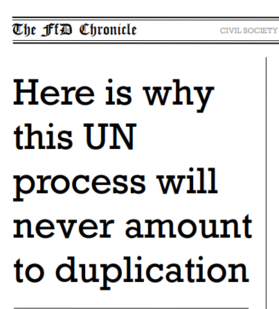 The #FfDChronicle also addressed why the #UNTaxConvention is NOT duplication: 'Despite the name, the #OECD’s Inclusive Framework has never been inclusive. A third of un Member States are not  represented at that process.' csoforffd.files.wordpress.com/2024/02/ffd-fo…