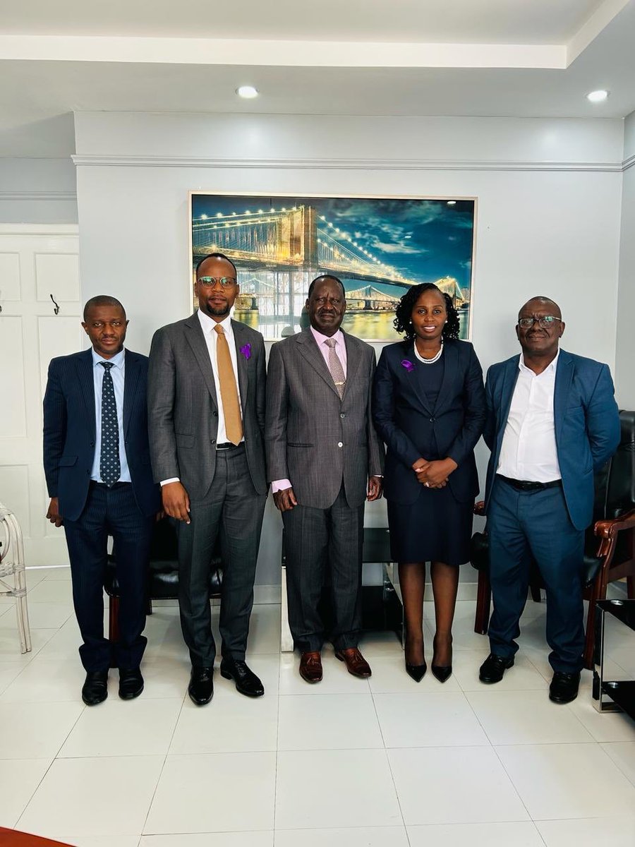 Azimio leader Raila Odinga meets LSK Vice President Faith Odhiambo; endorses her LSK President bid.