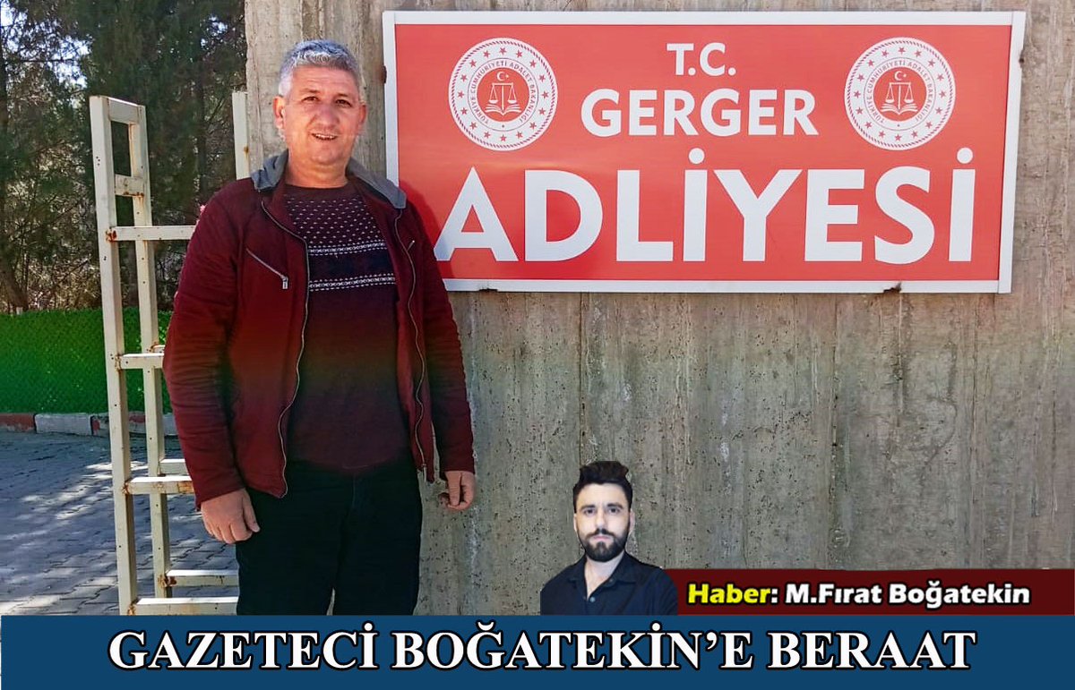 YEREL MAHKEME ANAYASA MAHKEMESİ KARARINA UYDU VE GAZETECİ @bogatekin_ozgur 'e BERAAT VERDİ gergerfirat.com.tr/gazeteci-bogat…