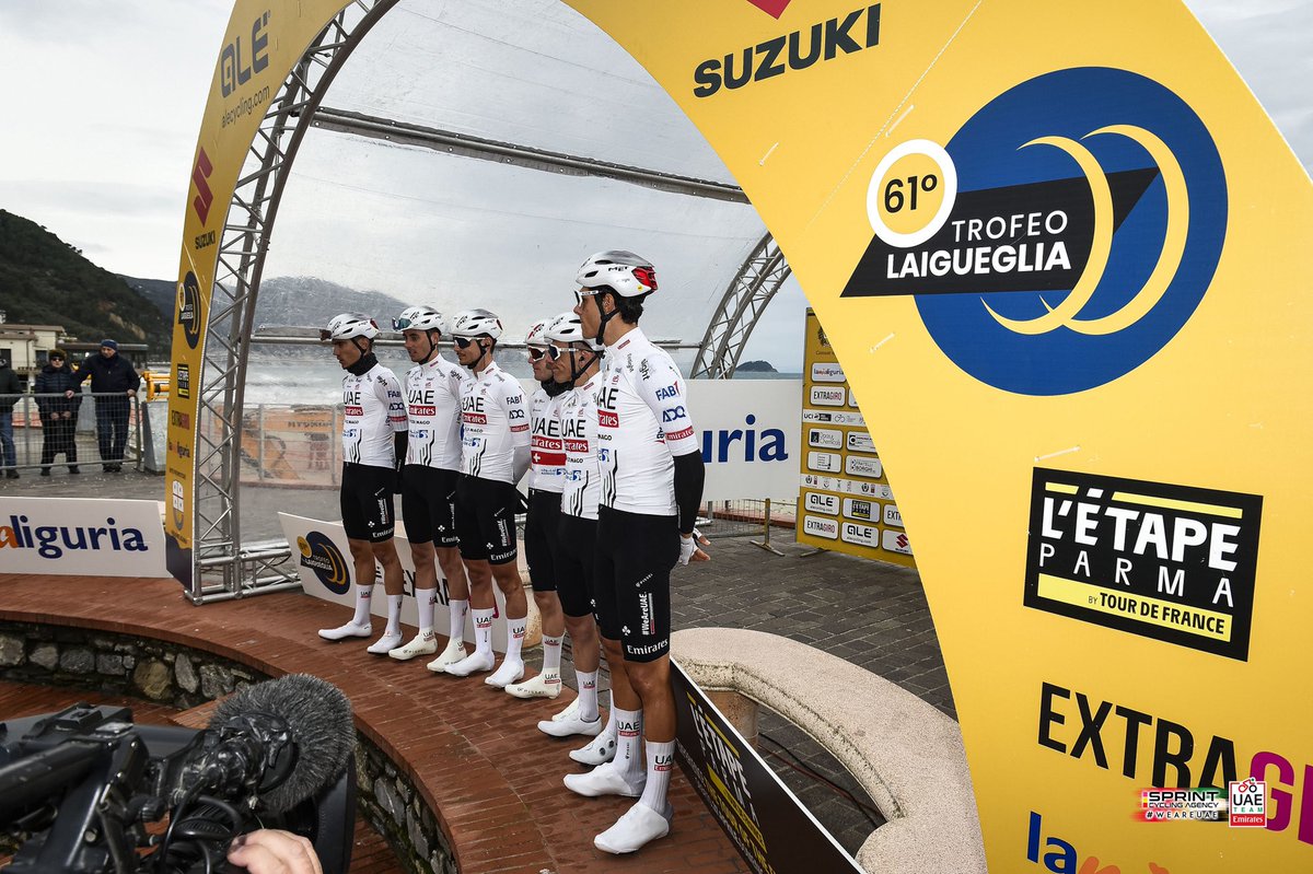 👋 Ciao #TrofeoLaigueglia 🇮🇹 . The race is underway in Italy. #WeAreUAE