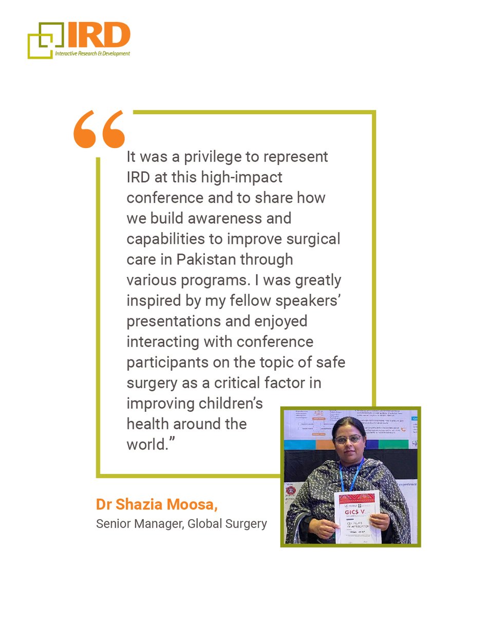 We are pleased to have been able to share our experience with surgical care programs in Pakistan at the recent @GICSurgery conference in Manila, Philippines. Apart from a poster on the CARe congenital anomalies #IRDGlobal #SurgicalCare4Kids 1/3
