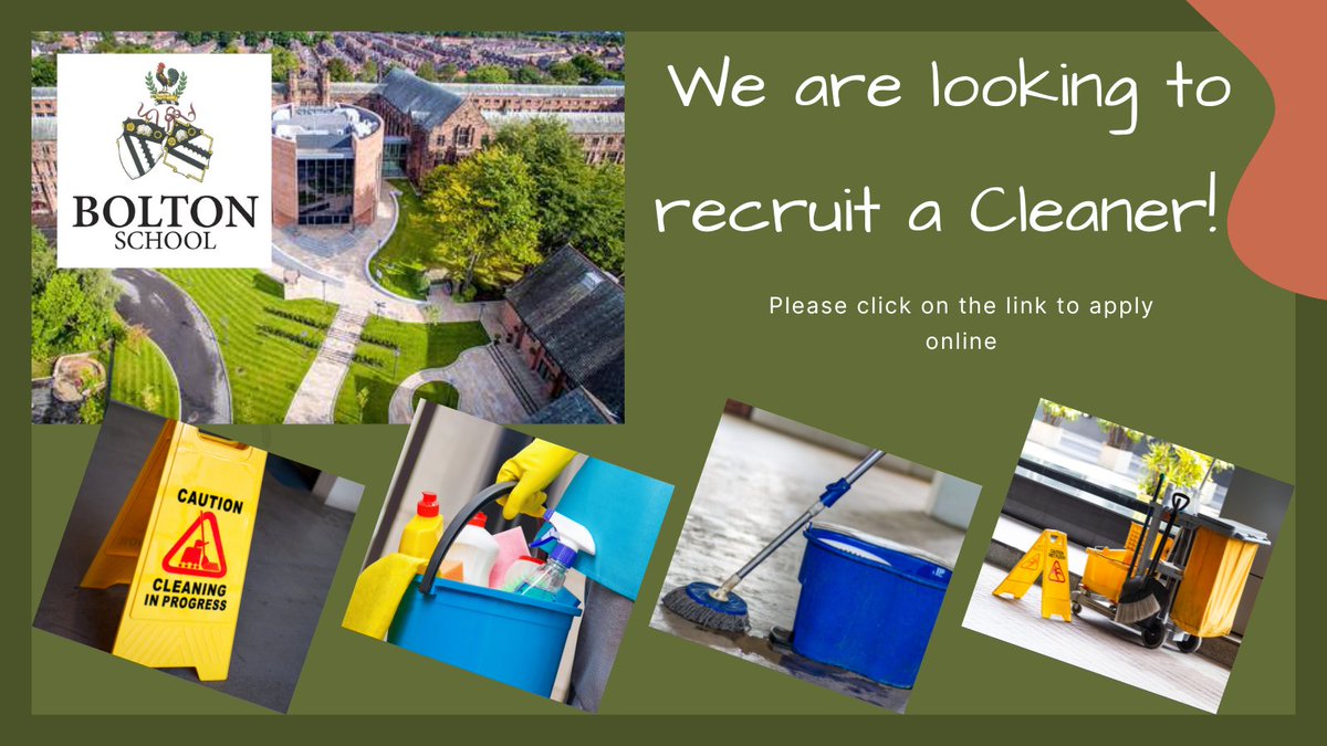 We are hiring! Join the Housekeeping Team on a part time basis for 15 hours per week, term time plus additional days during the holidays.

Please click here to apply:  bit.ly/49xs2ue

#cleaner #housekeeping #hiring #boltonjobs