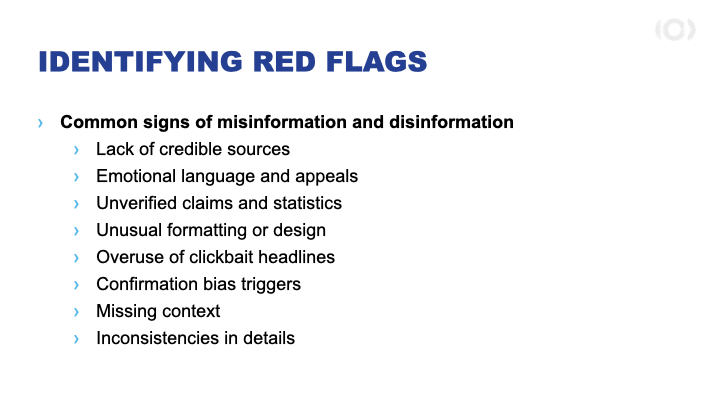 Here's a look at what we've been discussing at an EBU Academy training today on combating #disinformation and #misinformation during election seasons. The @EBU_HQ's Head of Social Newsgathering, Derek Bowler highlighted key danger signs, well worth sharing with your colleagues!