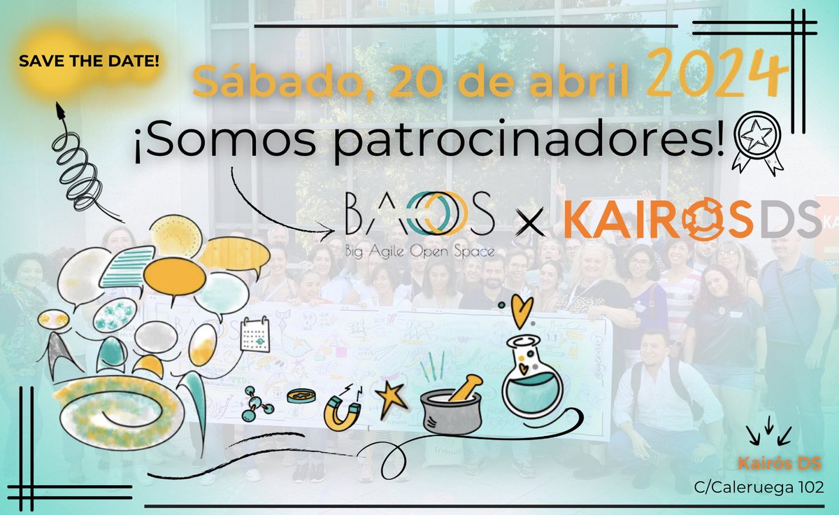 WeAreKairos_'s tweet image. 🤩¡Un año más, somos patrocinadores de @bigagileos!

#BAOS2024 será, de nuevo, el punto de encuentro perfecto para profesionales del sector #Agile en ambientes corporativos en España y volverá a tener lugar en nuestra oficina en la calle Caleruega.🏢

🗓️Save the date!