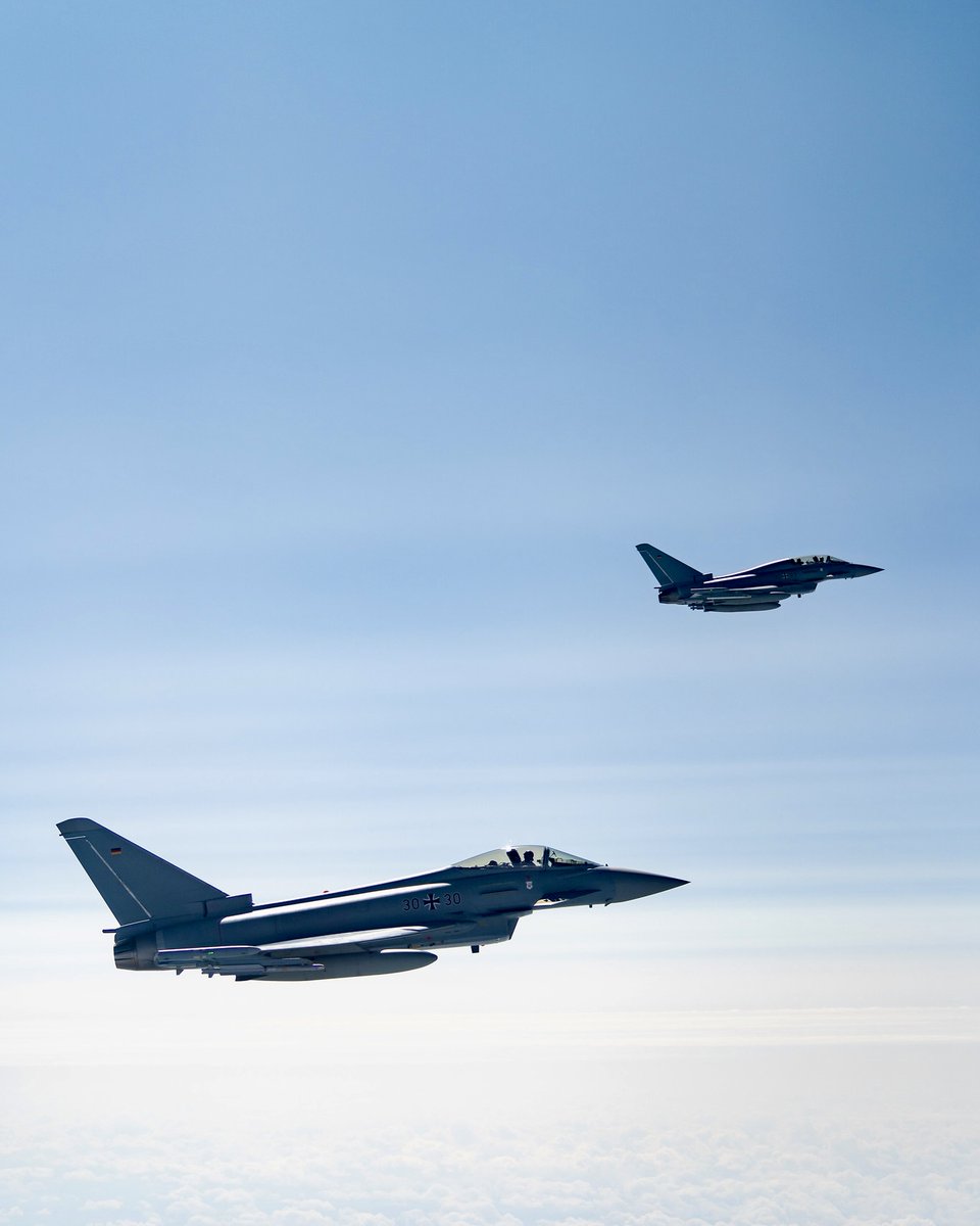 German jets land in Latvia 🇱🇻 to help #SecuringTheSkies above their Baltic Allies

As part of NATO’s Air Policing missions the 🇩🇪 jets will be on stand-by 24/7 together with other Allies that operate out of Šiauliai Air Base, Lithuania

🔗 ac.nato.int/archive/2024/D…