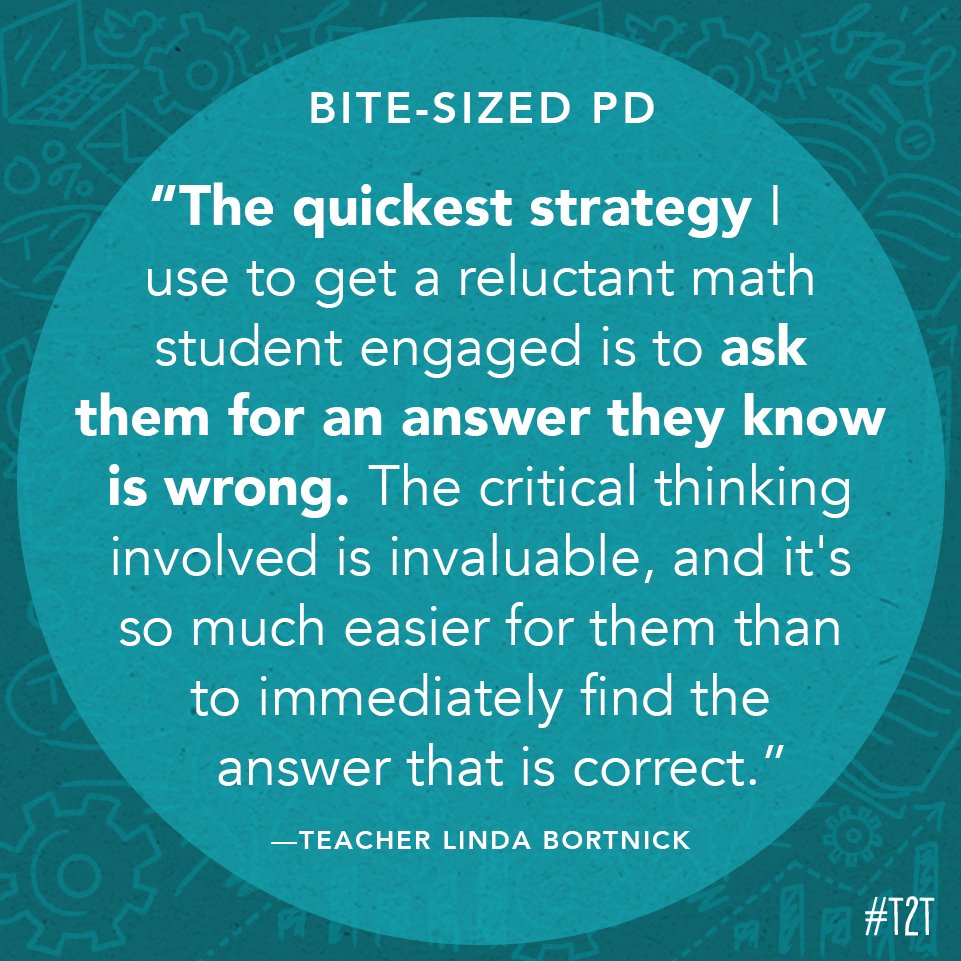 How do you capitalize on the potential of a wrong answer? Check out this idea from T @lbmb62997: