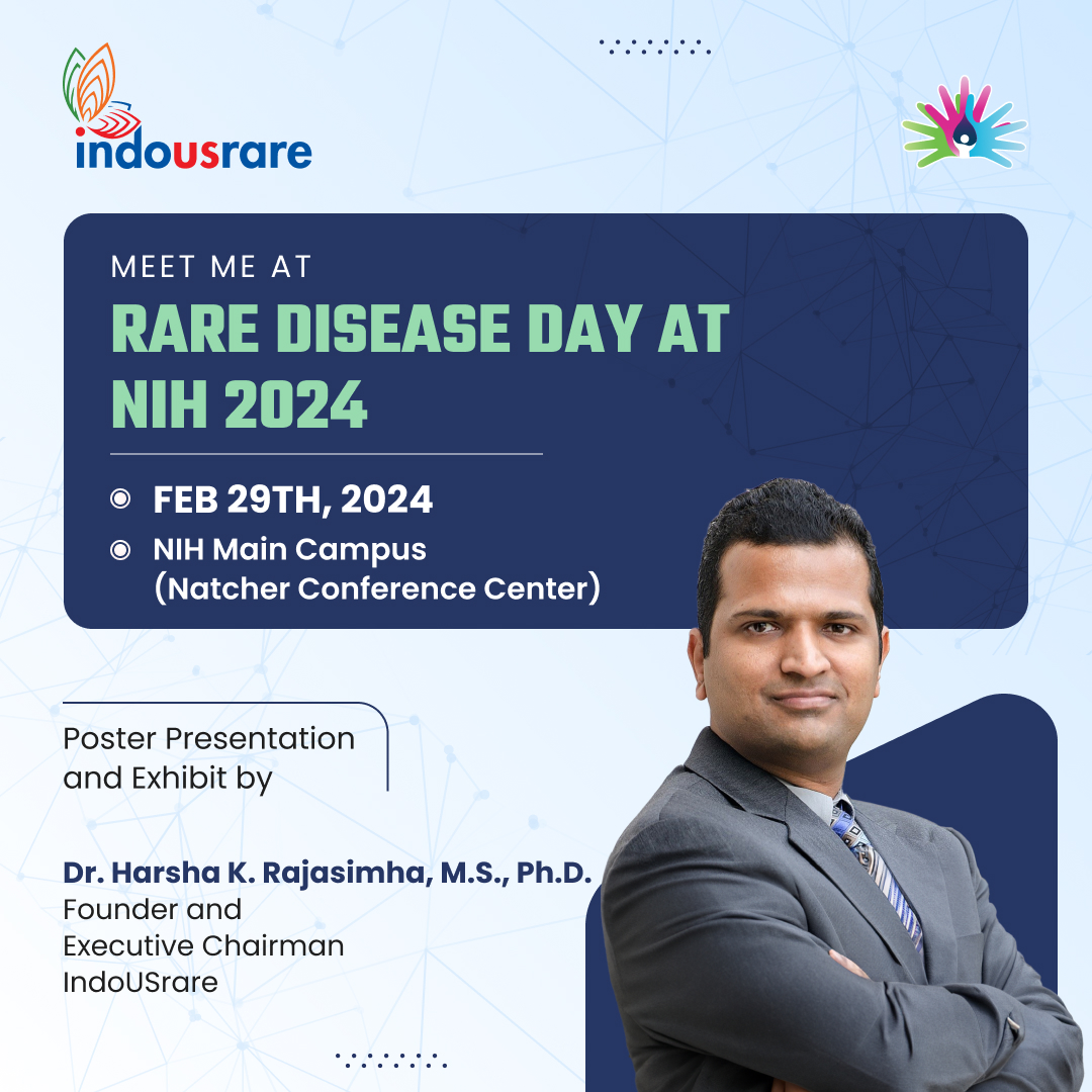 Join us at #RareDiseaseDay at @NIH 2024 on February 29th, 2024, at the NIH Main Campus ( Natcher Conference Center). The @indousrare team will be attending the event and exhibiting a poster. Connect with us and explore partnership opportunities. #indousrare
