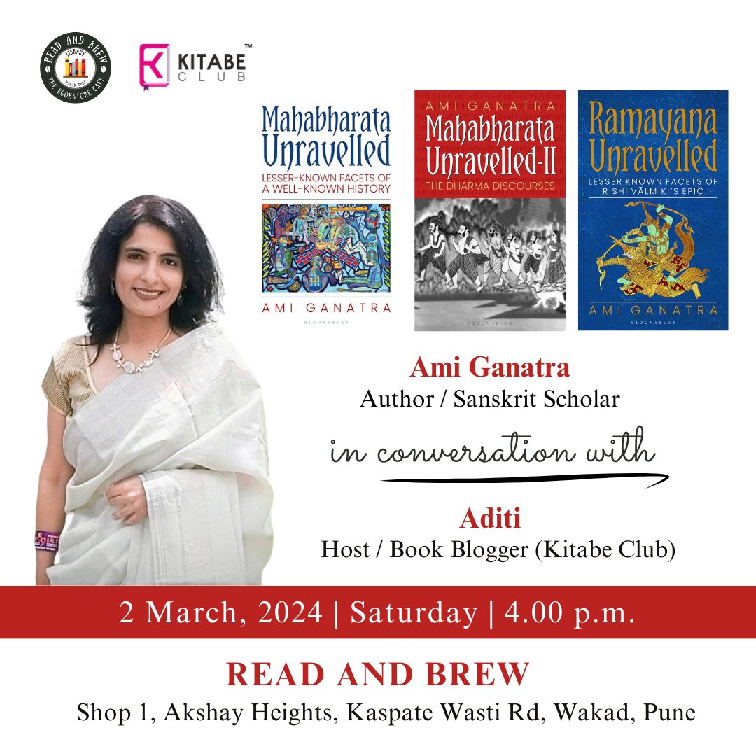 6amiji's tweet image. Pune mitron
Will be in your nagar this Saturday, 2nd March at 4:00 PM. Mandatory registration, register here
allevents.in/pimpri%20chinc…
@KitabeClub @readandbrew