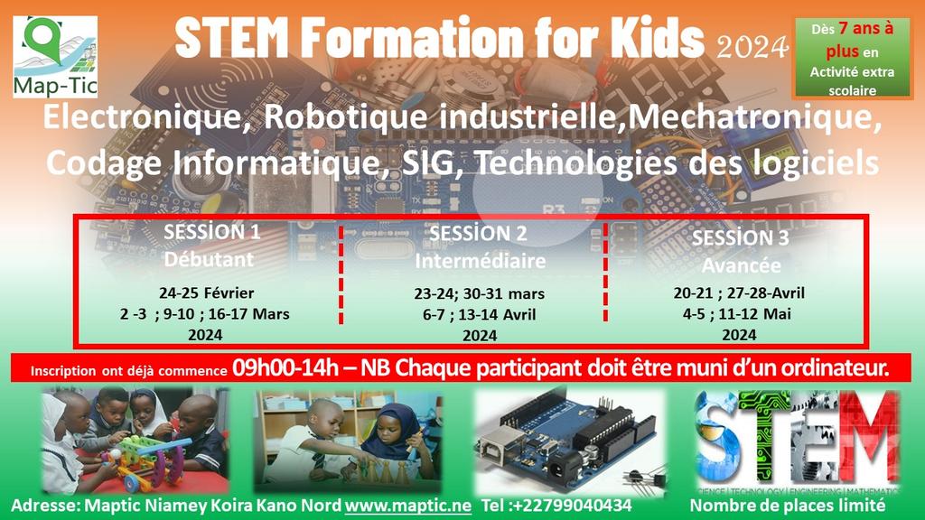 Notre formation à deja débuter la semaine passé. N´hesitez pas à inscrire vos enfants a notre programme de formation car plutôt ils seront initiés, plus vite ils développeront des esprits créatifs qui vont façonner le paysage #numérique du futur