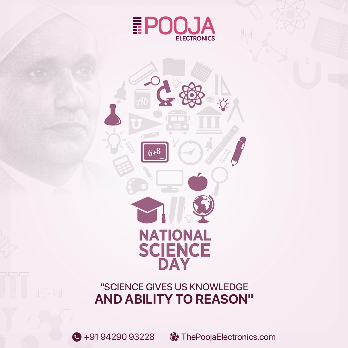 Science gives us knowledge and the ability to reason 'National Science Day'
.
#poojaelectronics #NationalScienceDay #science #Day #CableUpgrade #cablesolutions #electricalservices #audiovideo #SeamlessConnectivity #DigitalEntertainment #connectivity #homeentertainment